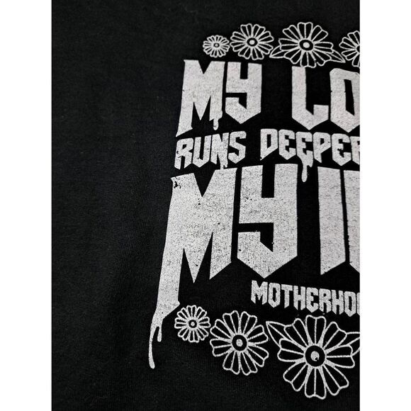 New Small Gildan My Love Runs Deeper Than My Ink Long Sleeve Pullover Sweatshirt - Picture 4 of 6